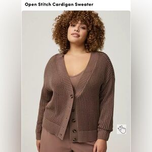 NWT Torrid Open Stitch Cardigan - Deep Taupe 3x